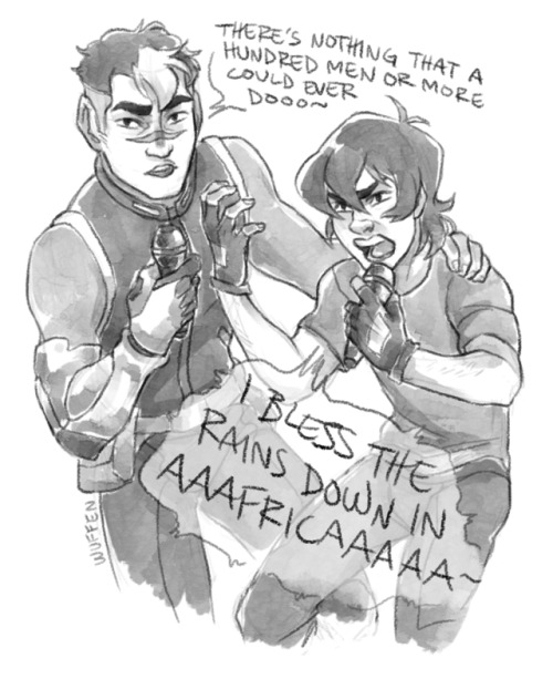 nikthan: I got my commission from @wuffen and it was amazing! I asked for Sheith singing karaoke because I’m trash. He excellently chose the song Africa by Toto. Genius. I hope his animal heals up well!!!  thank you <3