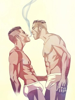 aleksandersamuel:  aleksandersamuel:  Here’s the thing: Smoking’s only sexy if you’re vaguely hinting the cigarette = cock  This is, like, one of my favorite drawings, and I don’t understand why it isn’t more popular. If you like my homoerotic