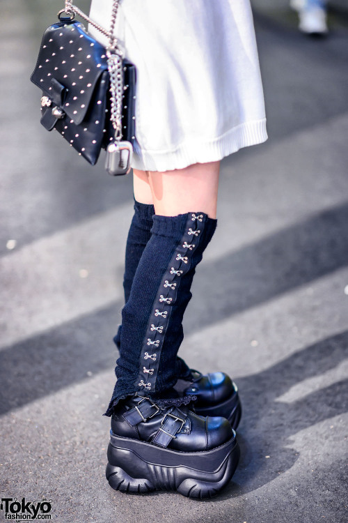 tokyo-fashion: Japanese fashion designer and style icon Colomo on the street in Harajuku wearing an 