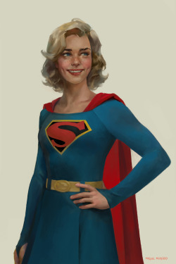 merkymerx:      I love the Fleischer &amp; Famous Superman shield. Thought it would look great on Supergirl! 