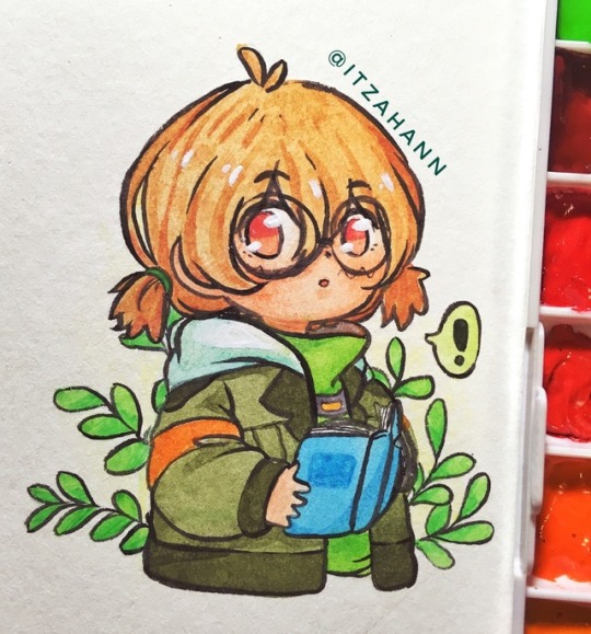 itzahann:  WIP process of the recent little Pidge painting that I did!!