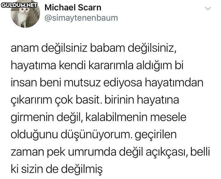 anam değilsiniz babam...