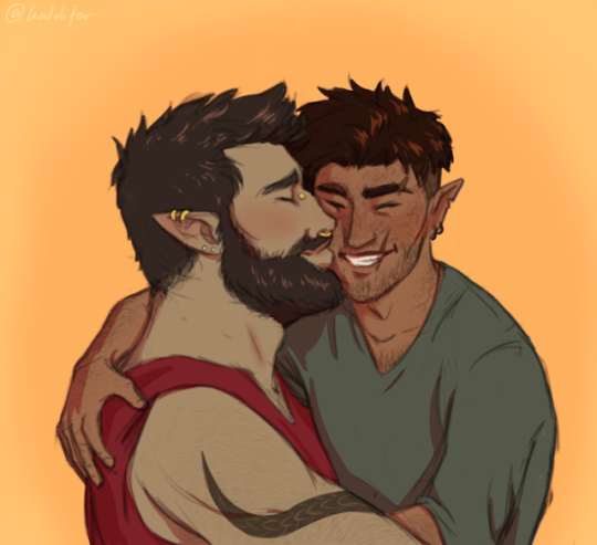 a sketchĀ of cass and devin that i forgot to post!! dev belongs to @tallwife