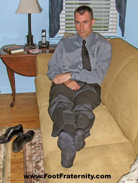 malesoxlover:  seems the dress socks have been worn for a long hard day love the sweat stains