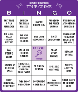 ghoulalert: Buzzfeed Unsolved Bingo now that