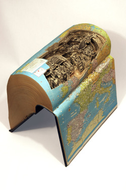 fer1972:  Book Sculptures by Brian Dettmer  Mierdure!! Que frito! 