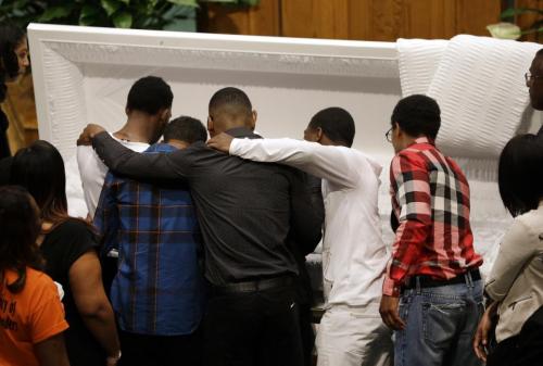 yahoonewsphotos: Funeral services for Freddie Gray in Baltimore, MarylandFamily and friends gathered