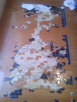 My progress with my Westeros puzzle since my last post. I can’t wait to get some puzzle glue and keep it together