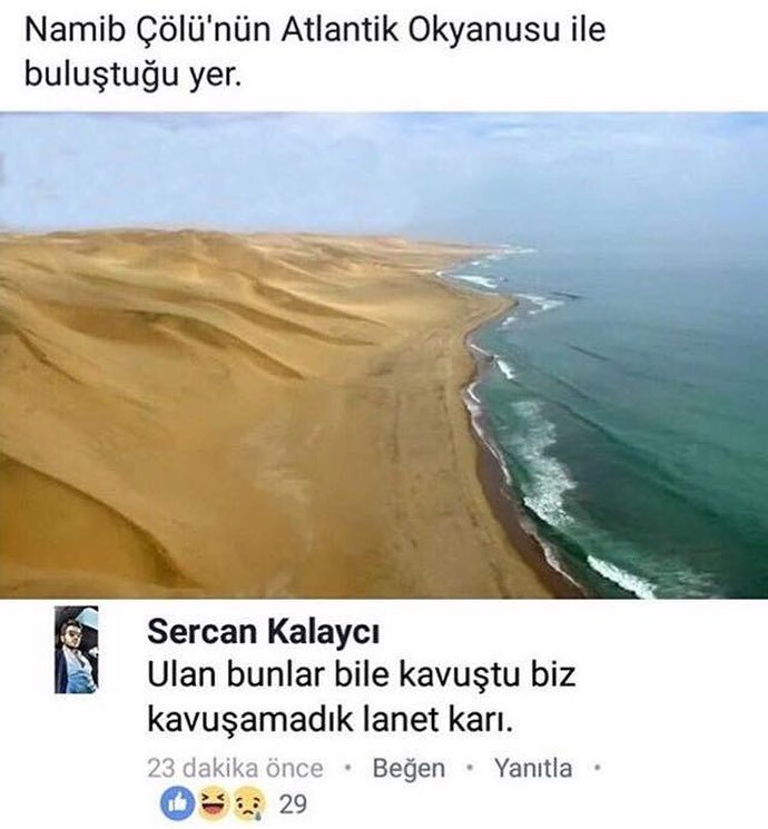 Namib Çölü'nün Atlantik...