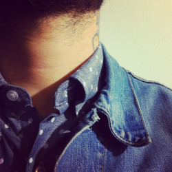 workingmans-blues:  levi’s vintage denim jacket x naked &amp; famous blue dot chambray 