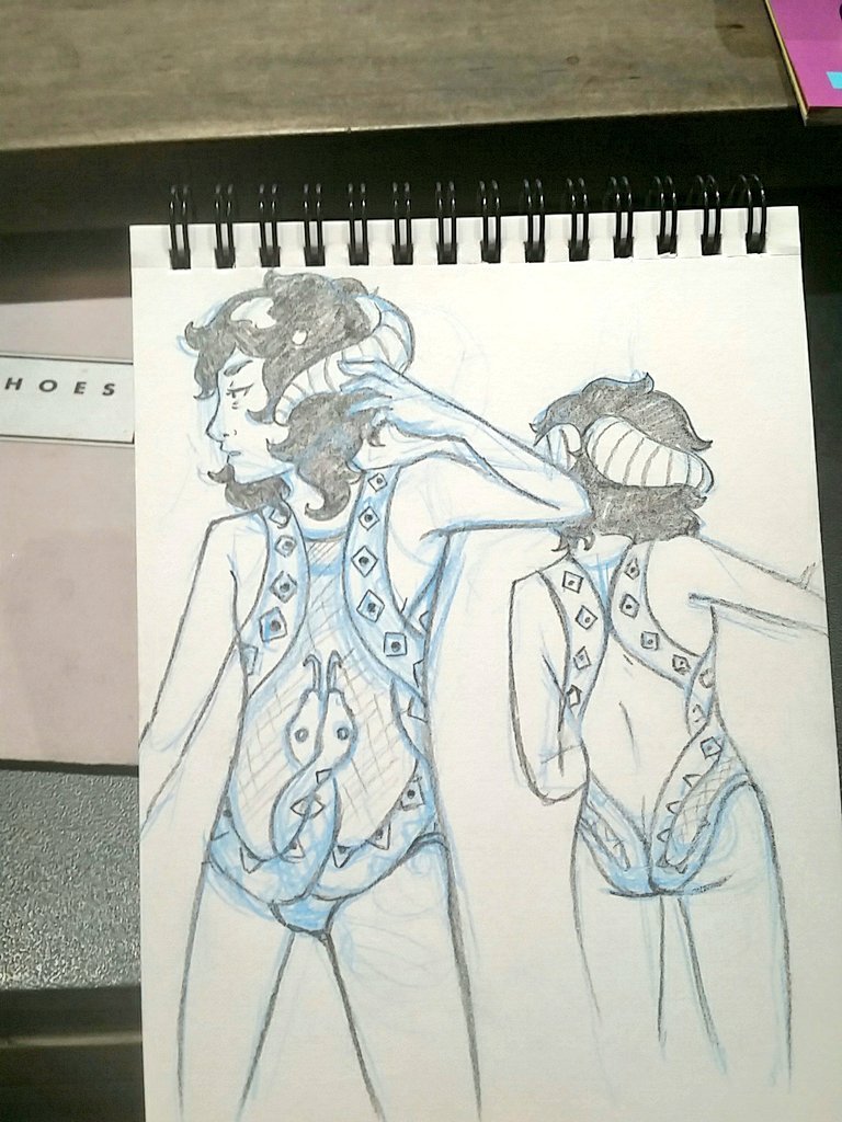 havinghorns:Designing out some other underwear ideas, and drafting the wings tonight!