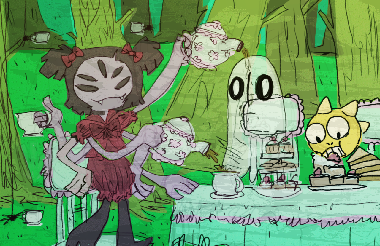 lamezone:  undertale tea party commission for @arceusfairy 