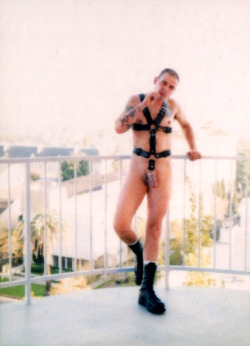 taboosondad:  My Son posing nude on the balcony of our hotel room at the Standard Hotel on Sunset Blvd in Hollywood, CA for famed photographer Rick Castro.  I helped get his cock hard for the shot.