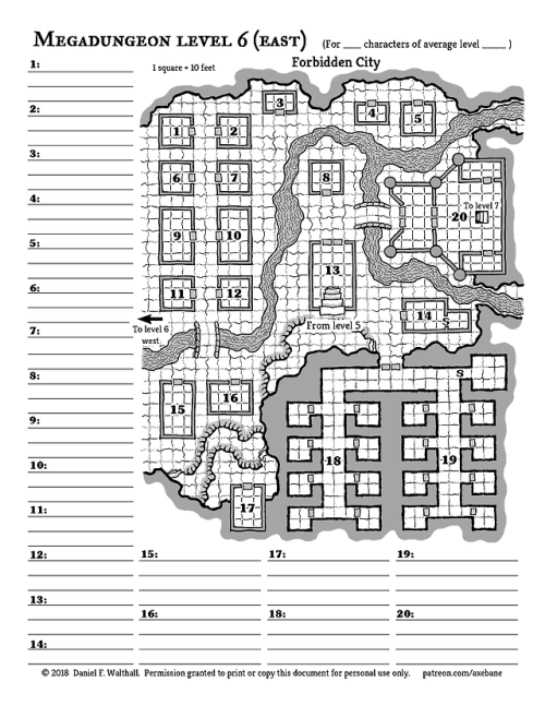Megadungeon level 6 (map #48) Megadungeon time! This level of the megadungeon was my favorite to dra
