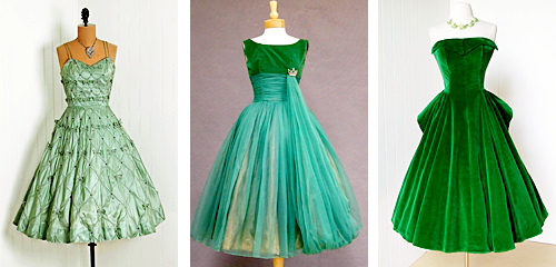 1950s Prom and Party Dresses: Green adult photos