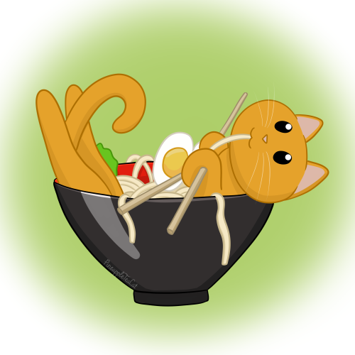 Catober Day 23: Ramen CatRamen cat will not share with you. Patreon | Ko-fi