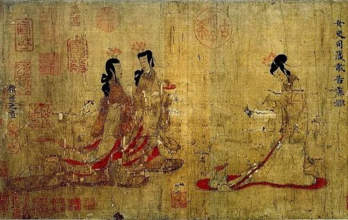 “The Admonitions of the Instructress to the Court Ladies” by Chinese Jin dynasty painter