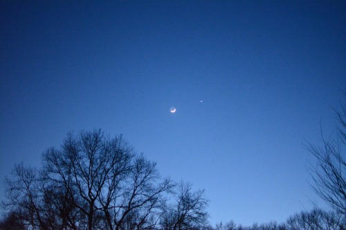 lordmalak:venus and the moon over massachusetts
