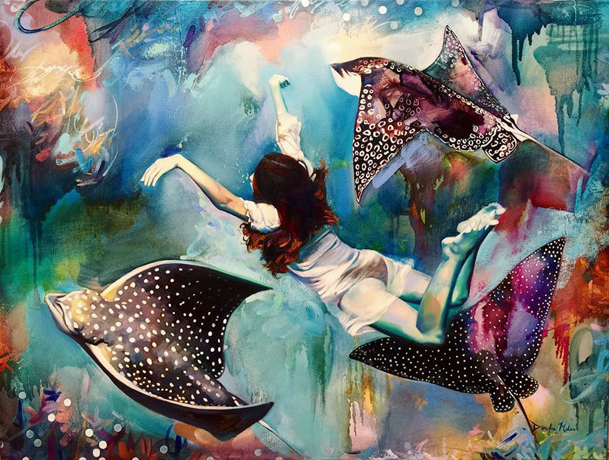 culturenlifestyle:  16 Year Old Artist Creates Hypnotic Watercolor Paintings Dimitra