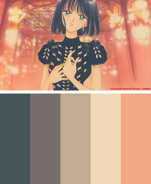 Sailor Moon Inspired Color Palettes » Palette #70 Version 2 OriginalColors Left to Right#485558#786D