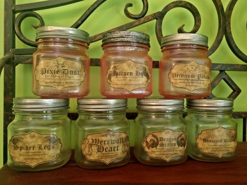 Potion jars and bottles now available at Steampunk Pomegranate!These have been a hit at conventions 