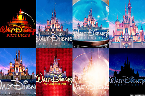 mickeyandcompany:64 variations of the Walt Disney Pictures intro. From The Black Cauldron (1985) to Cinderella (2015). Including some variations from trailers. (click in the pictures to zoom and read the captions)