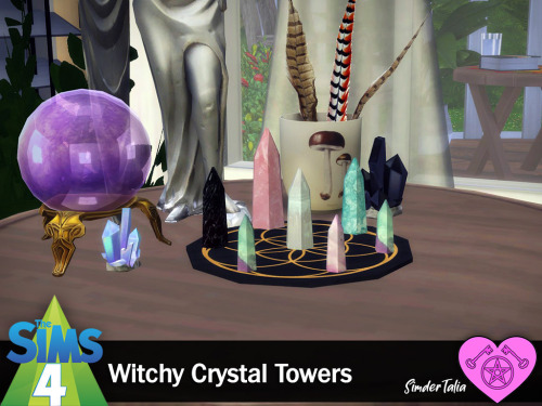   Witchy Crystal Towers Sims 4, base game compatible No mesh needed (thank you for your lovely TOU, 