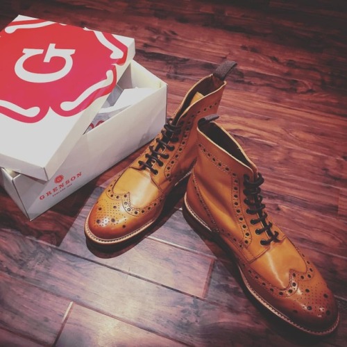 Looking forward to breaking these bad boys in. #grenson #grensonshoes #grensonboots #thesebootsarema