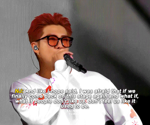 rainycle: joon’s ending ment at permission to dance on stage: los angeles ♡