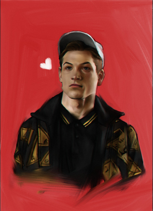 barneskywalker:not l4d related but i made a painting of eggsy bc i rewatched the kingsman for the 13