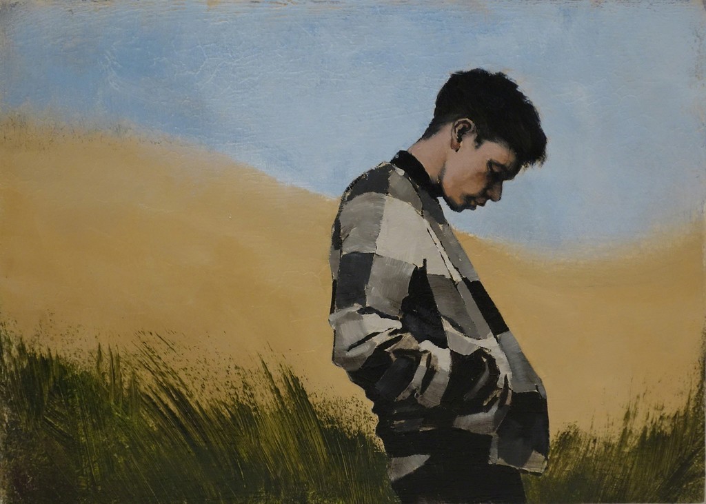 huariqueje:  Dunes  -   Christopher  ThompsonBritish, b, 1969-  Oil on board,