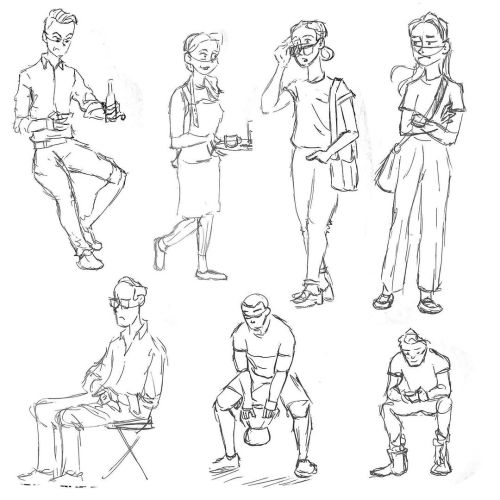 Some more gesture drawing and figure drawing from the past week or so. . . . #figuredrawing #gestur