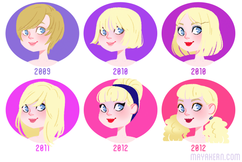 mayakern:  soooo this is probably the most horribly self indulgent thing i have ever done, but i’ve been wanting to make a hair + make up progression for a while and since i’m too tired to do any real work right now, i figured now was as good a time