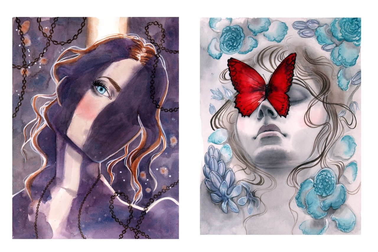 carlationsart:  Chapter Art for Blue Eyes and the Beastling By Carla Wyzgala For