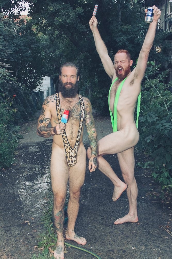 gabeladuke:  Shot by tristanginger #mankini #bananahammock #popsicles #BroMos #tattoos