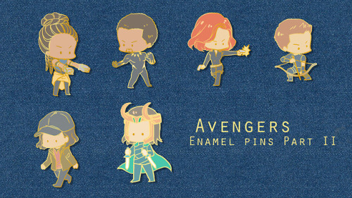 Kickstarter: Second Set of MCU Chibi Pins!I got lots of request from you all to make more mcu pins, 