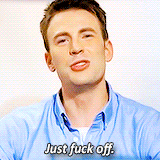 ultronned:chris evans alphabet | s | swearing&ldquo;I shouldn’t be swearing.