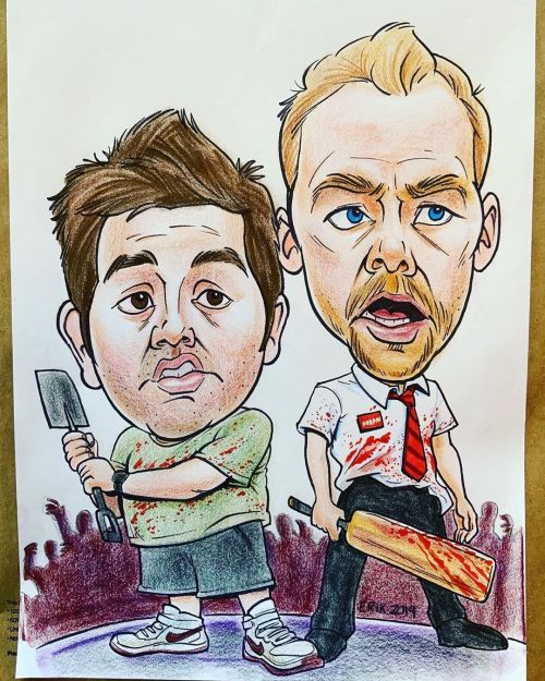 My current client said he knew I was the guy for the job when he saw this “Shaun of the Dead” carica