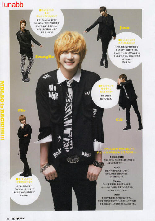 i-am-ur-aplus:  [SCANS] MBLAQ @ K-RUSH MAGAZINE [part 2] cr:  @bblunagd  