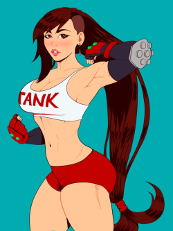 Bluewizardart: Gave Tifa A Splash Of Color.