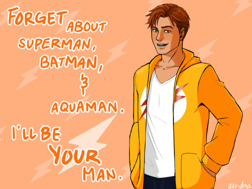 aer-dna:oH. HE’S HOT. AND HE’S GOT A CHEESY PICK UP LINE.I’ll have a Conner Kent and Dick Grayson on