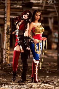 cosplaysleepeatplay:  Wonder Woman and Harley