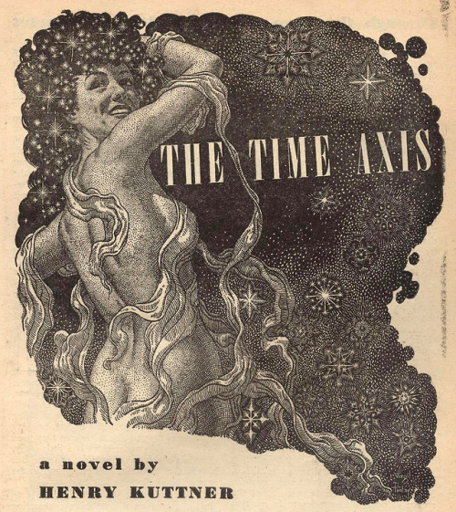 Virgil Finlay (1914-1971), ‘The Time Axis’, “Startling Stories”, Vol. 18, #3