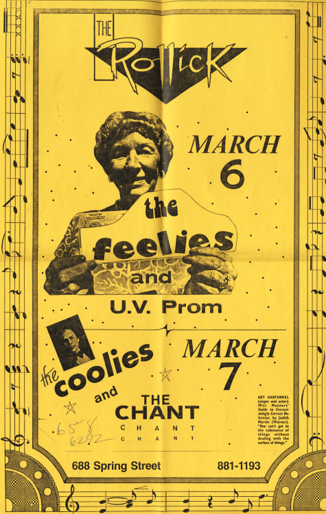 The Feelies at The Rollick, Atlanta, GA 3-6-87