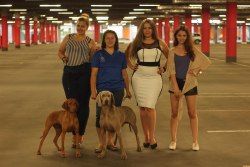 Curvyvictoriia:  Our Team. Sweetlana With Dogs, Flora And Fil, Photographer Kira,