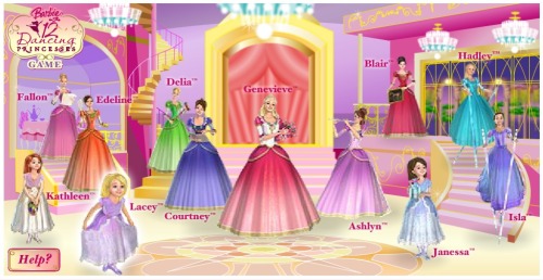 billede Downtown Rejse tiltale Web-Back-Then — Barbie in the 12 Dancing Princesses Game