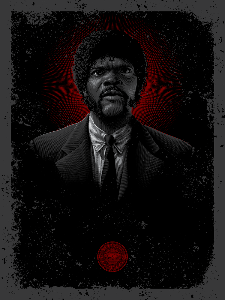 xombiedirge:  Tarantino Tintypes by Tracie Ching / Twitter 18” X 24” S/N