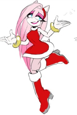 einnharder:“YouR chAraCter loOk LikE AmY”  Yes I did a doodle of Amy rose outfit on Lady, I think she look cute using her dress tbh. 🌹 #ladythehedgehog