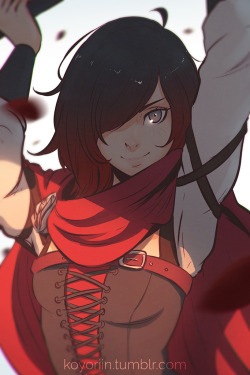 koyoriin:  http://www.pixiv.net/member.php?id=12576068 http://instagram.com/koyori_n/ As promised, Ruby’s Vol. 4 outfit! As usual I’ll be finishing the rest of Team RWBY as well… [Previous RWBY fanart] 