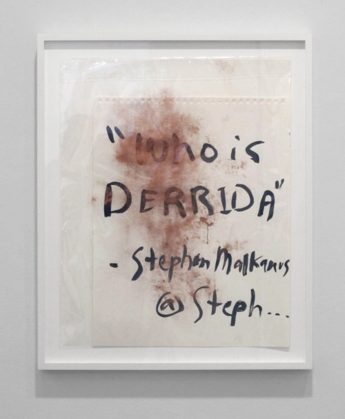 Kim Gordon painted one of Stephen Malkmus’s tweets.